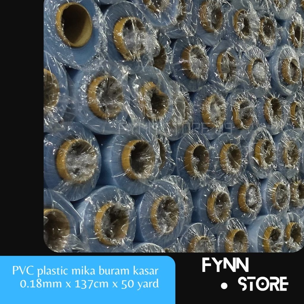 

PVC plastik mika buram kasar 0.18mm x 137cm x 50 yard