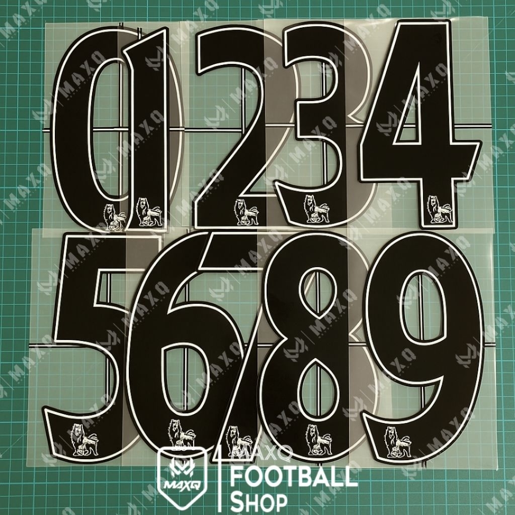 ANGKA CUSTOME PREMIER INGGRIS BPL 2007 / 2013 BLACK