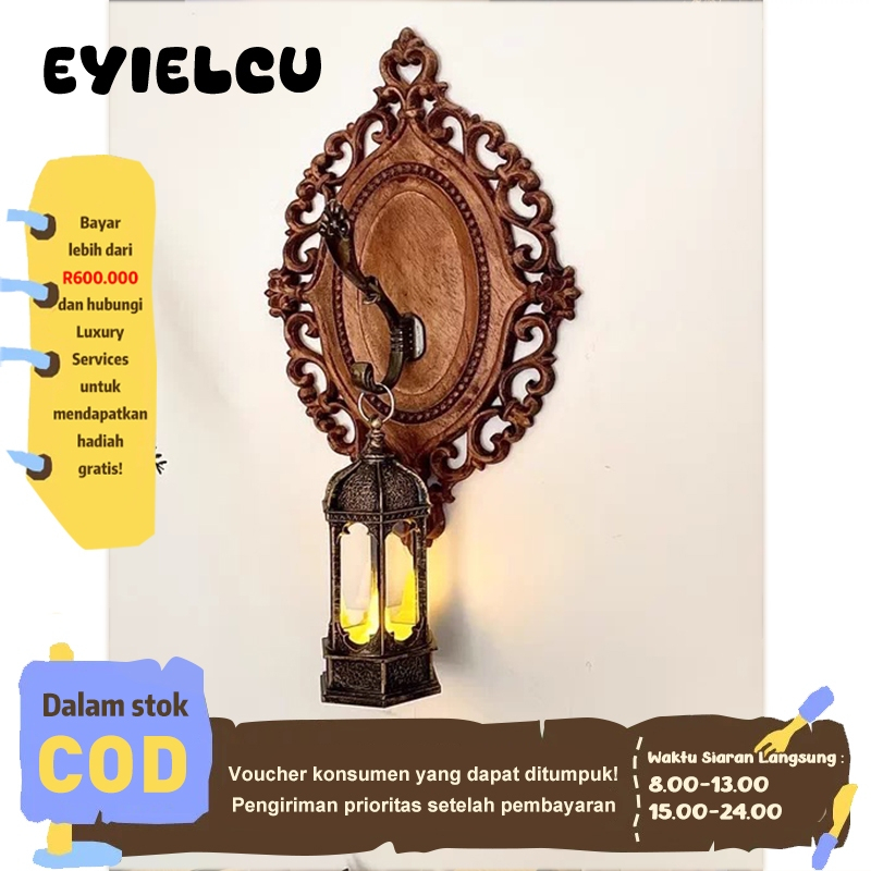 Lampu Dinding Relief Tiga Dimensi Gaya Vintage - Malam Lampu Hias Dekorasi Kamar Ruang Tamu Estetik