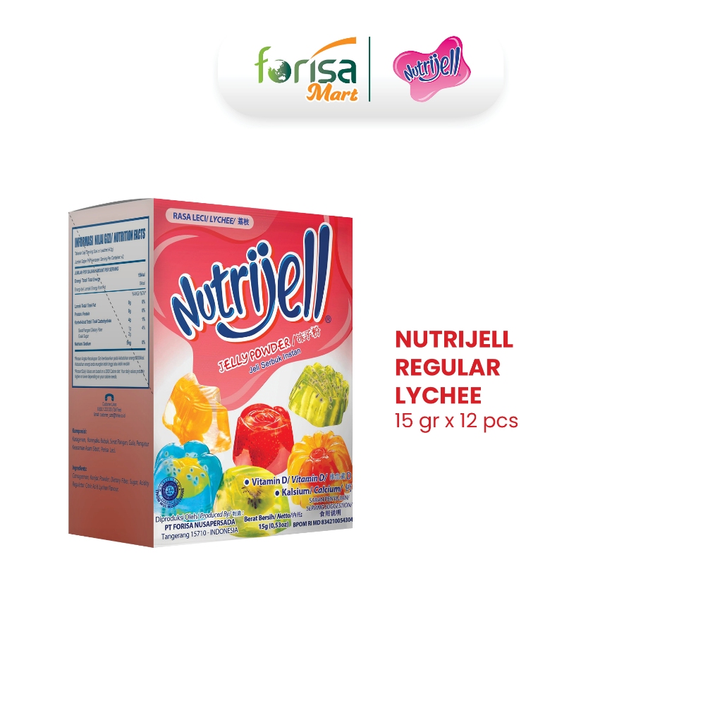 

Nutrijell Reguler Leci 15 gr 12 pcs