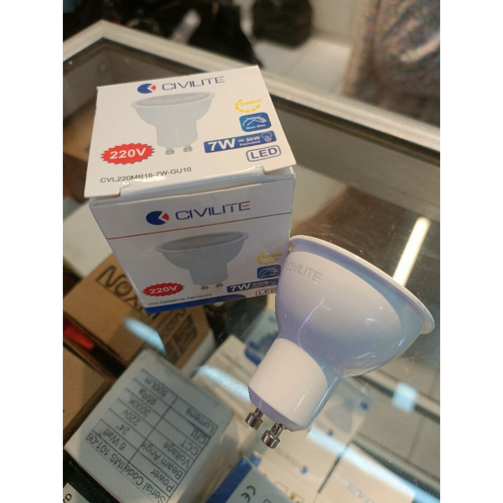 Lampu MR16 Civilite 7 watt 220v GU10 Civilite Led Spotlight MR16 7w