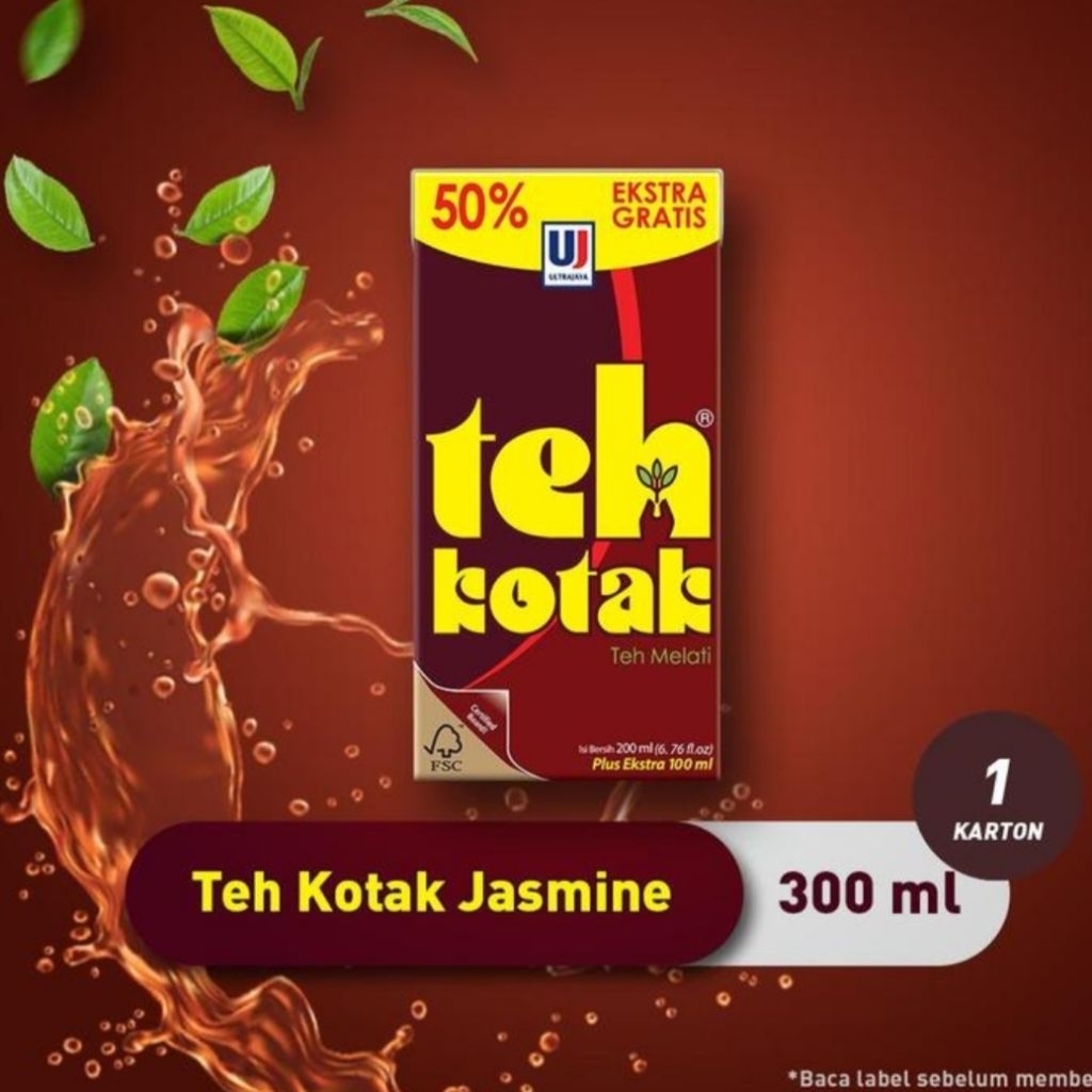 

[ 1 Ctn - 24 Pcs ] Teh Kotak Reguler Jasmine 300 ml