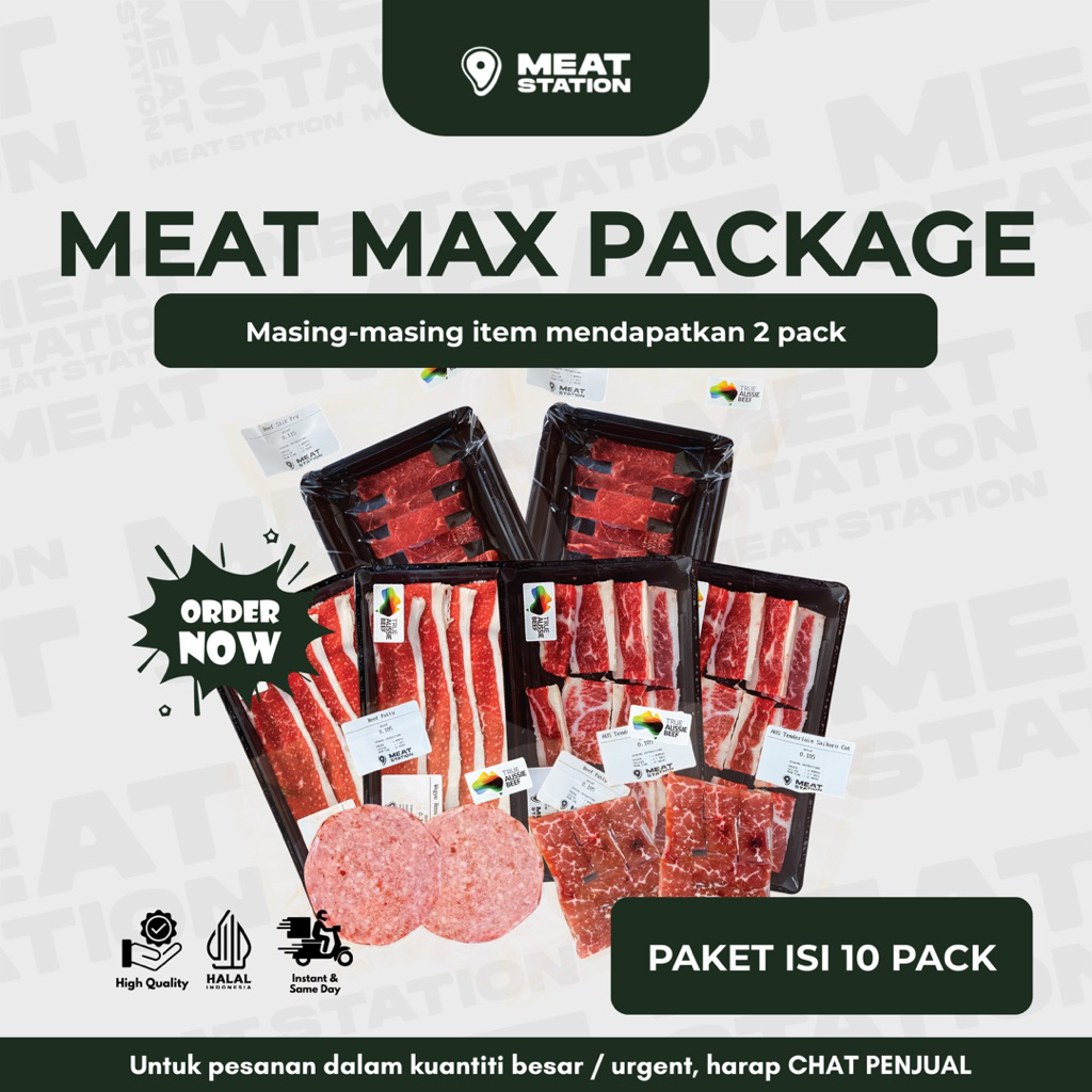 

PAKET BUNDLE MEAT MAX Package 5 Varian 2 pack/ Paket daging 100g / Paket Daging Import