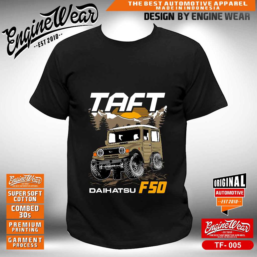 kaos taft kebo daihatsu F50 taft GT rocky tshirt jeep baju mobil offroad otomotif 4WD cok