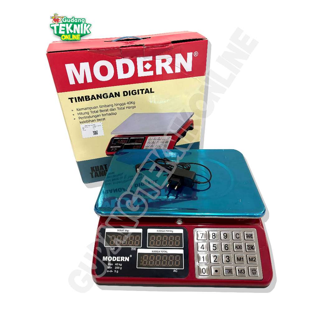 Timbangan Duduk Digital 40KG MODERN Presisi Tinggi / Timbangan Digital Sayuran Buah Beras Laundri 40