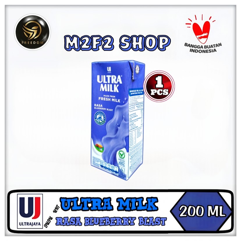 

Susu Ultra Milk Rasa Blueberry Blast Kotak UHT - 200 ml (Kemasan Satuan)