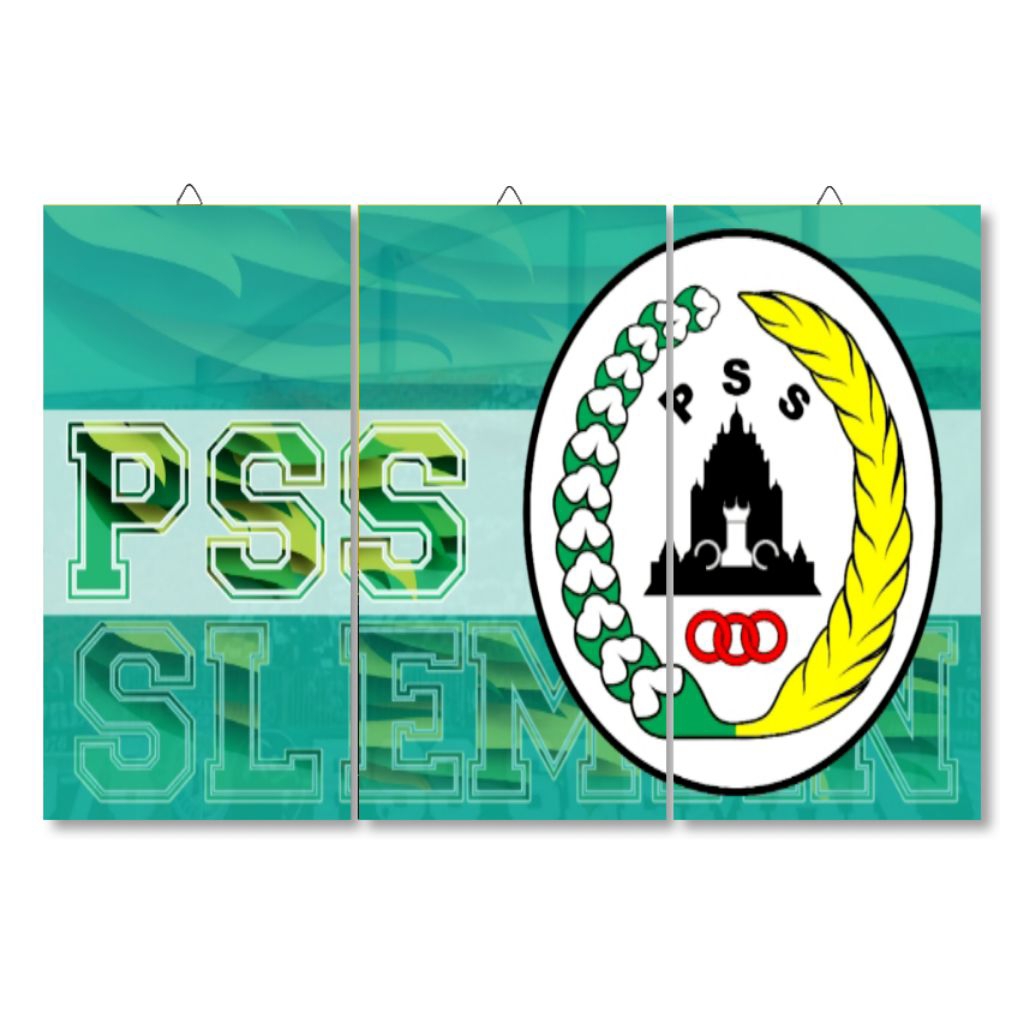 Poster Bola Pss sleman  3 Panel Minimalis – Hiasan Dinding Bola Pss sleman