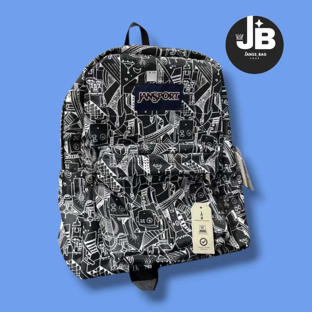tas js Abstrak robot PREMIUM/tas sekolah anak bagpack/tas js motif/tas laki-perempuan tas viral