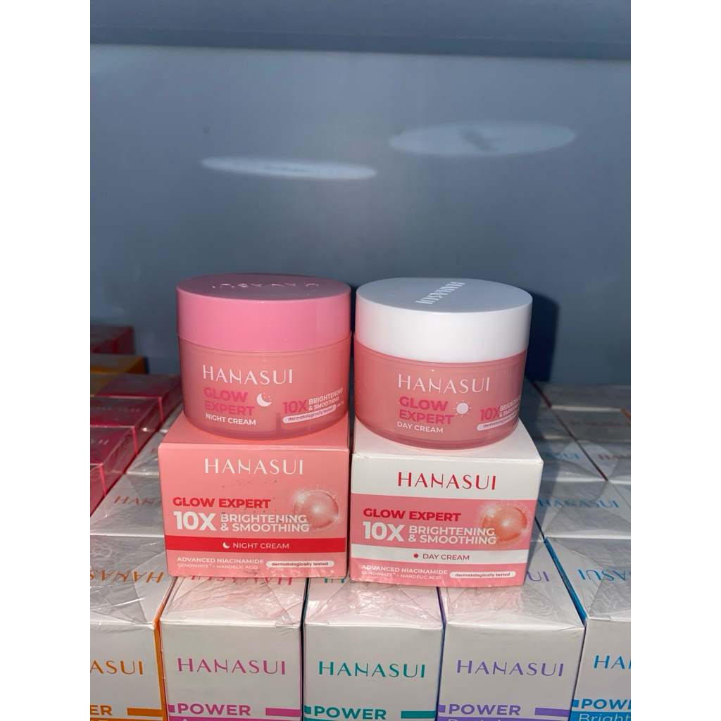 PAKET HANASUI GLOW EXPERT DAY+NIGHT PINK (CREAM SIANG MALAM)