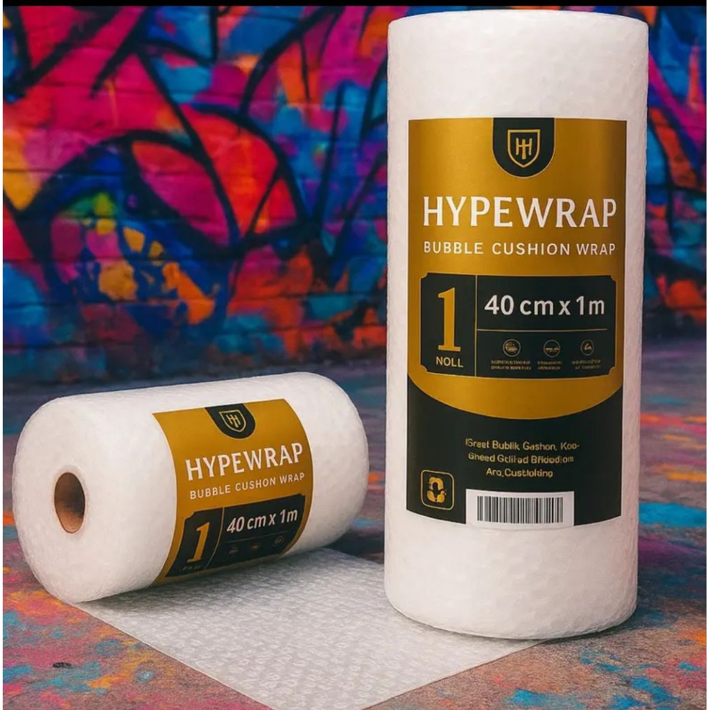 

Hypewrap Bubble wrap simple praktis murah kualitas baik 40 cm x 1 meter warna bening