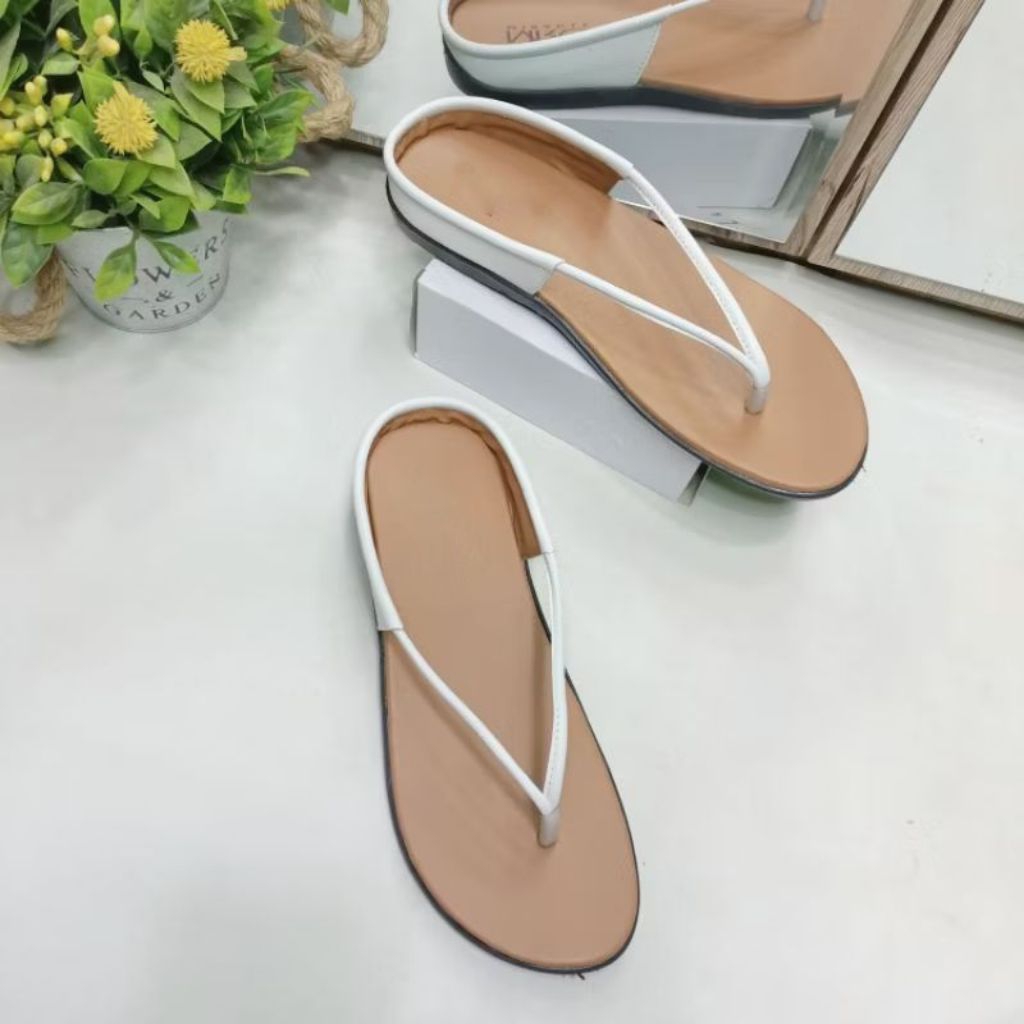Sandal jepit wanita korea/sandal teplek kulit garut/ sandal korea
