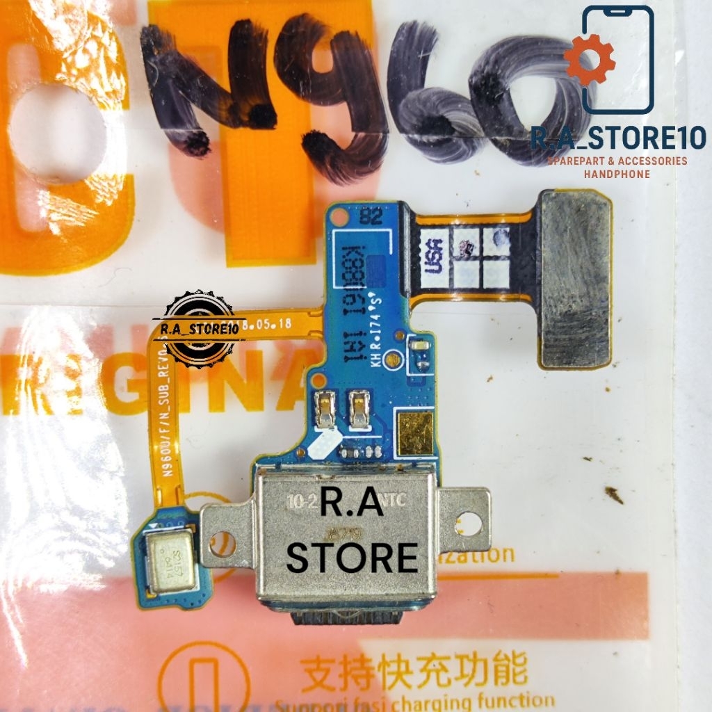 PAPAN CHARGER + IC Samsung Galaxy Note 9 N960 N960F ORIGINAL CON T/C /HF/MIC / FULL KOMPONEN IC / Fl