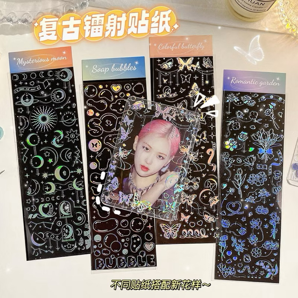 

Sticker Hologram Deco Jurnal Scrapbook Deco Photocard Glitter