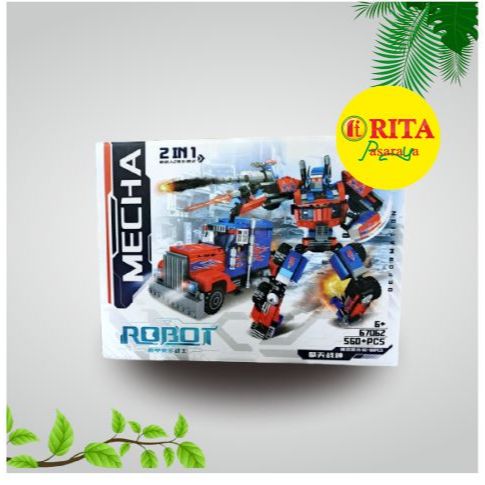 Mainan Edukatif Rakitan Anak – MECHA Robot 2 in 1 Lego Style