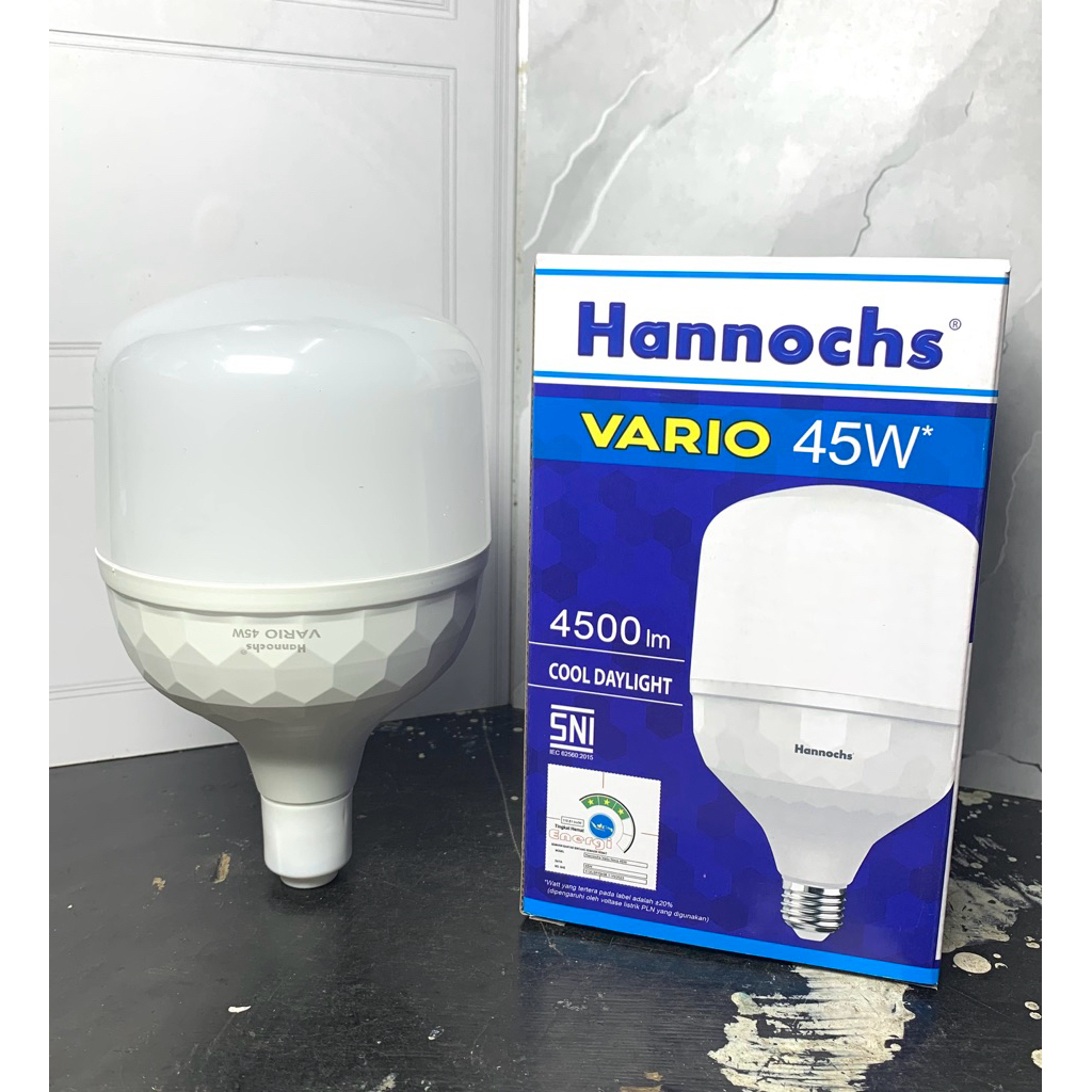 Bola Lampu Vario Hannochs 45watt Bohlam LED 45w Cahaya Putih