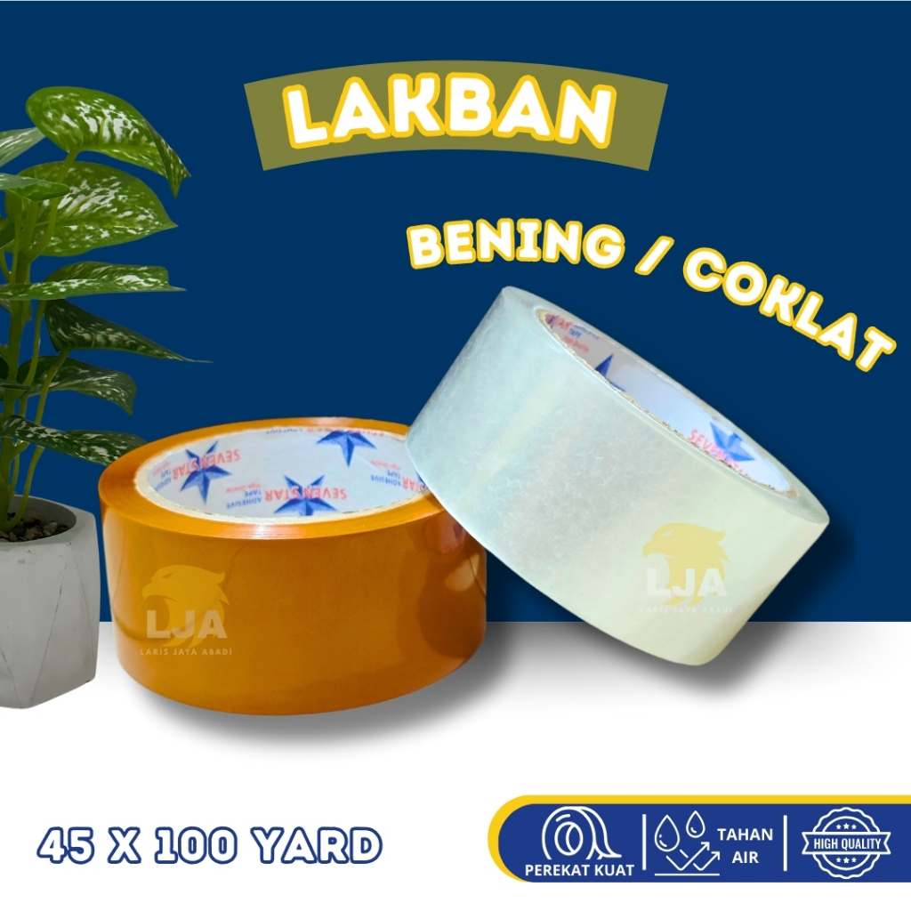 

[45x100 YARD] LAKBAN BENING/COKLAT TEBAL 42 MICRON & LEM LENGKET