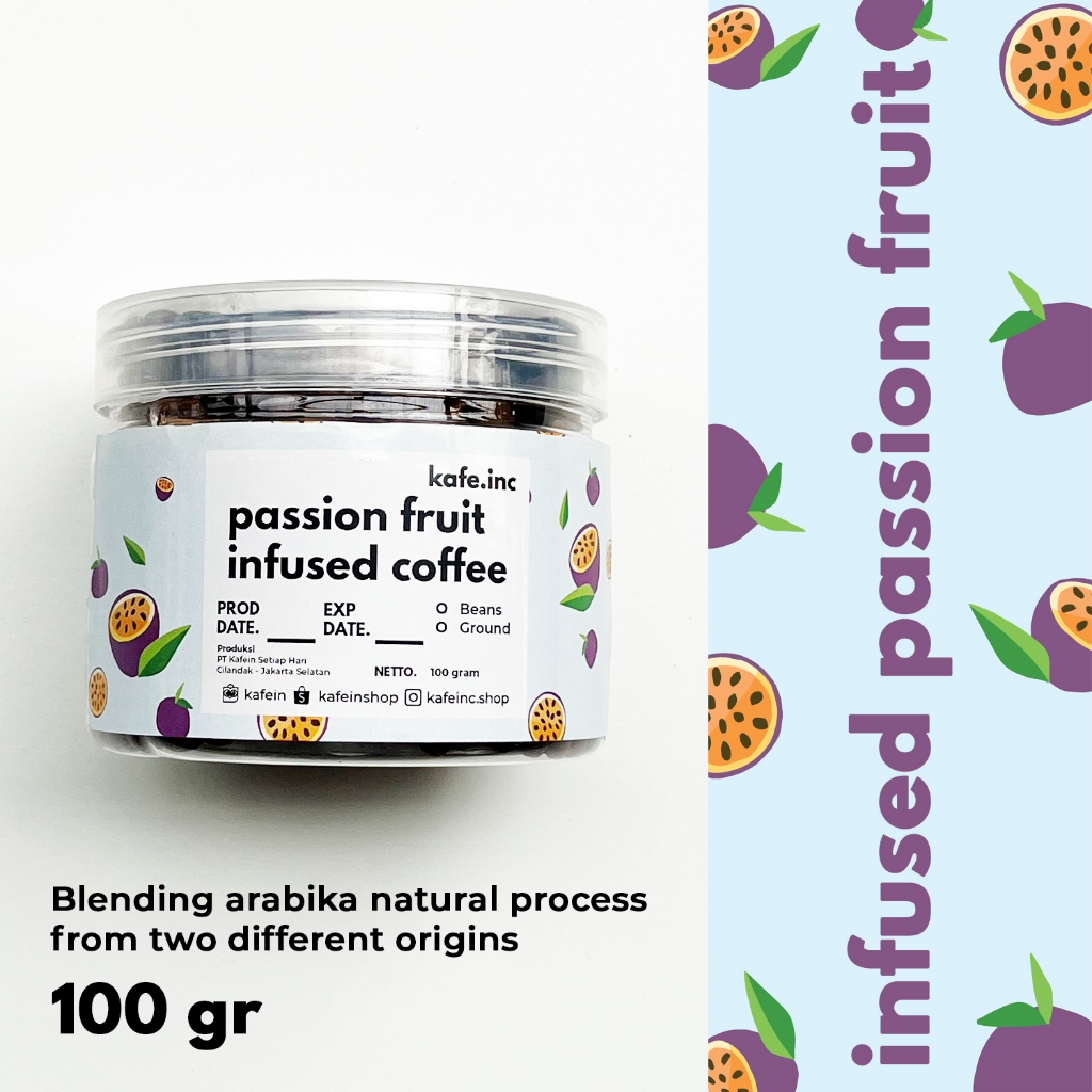 

Passion Fruit Infused Coffee Kafein 100 gram