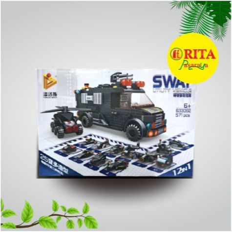 Blocks Set Polisi SWAT – Mainan Lego Compatible Army Vehicle