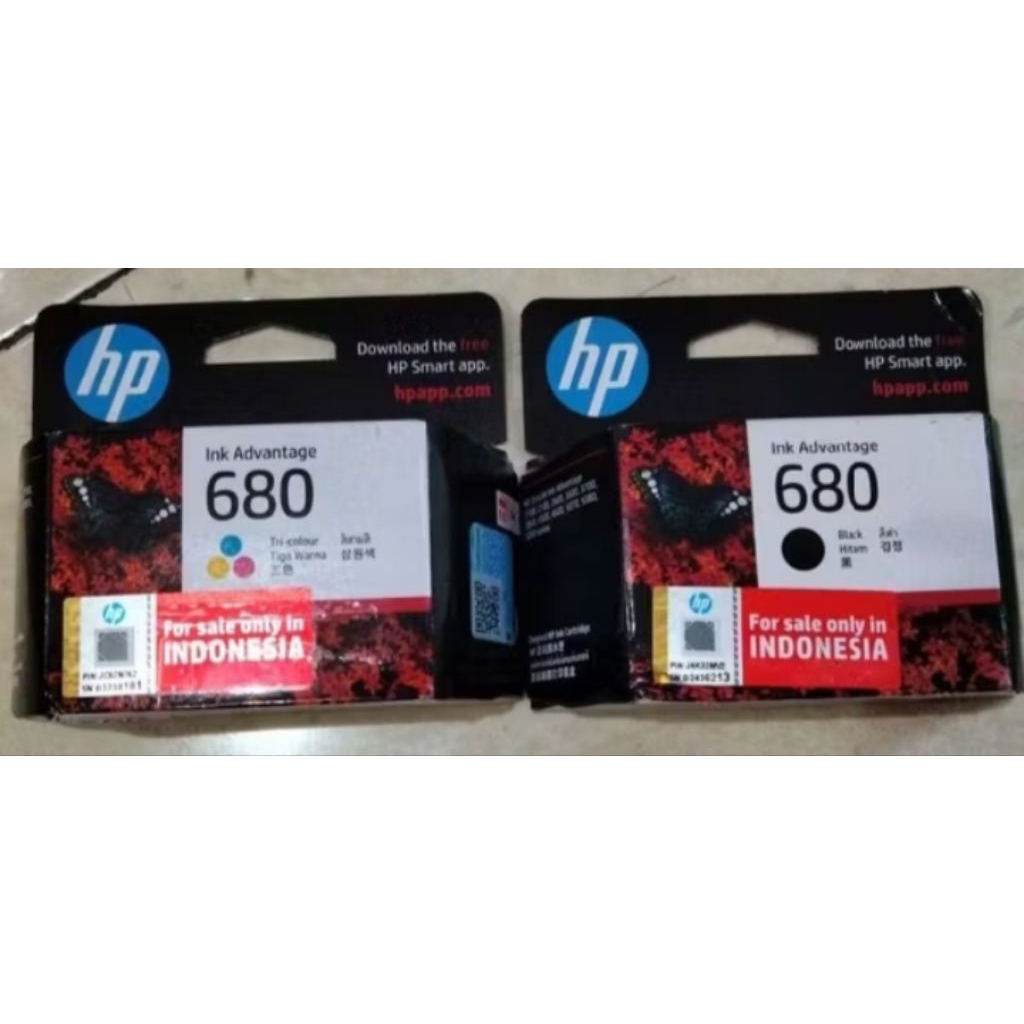 Kardus Tinta Cartridge Hp 680 Bekas (Sekali Pakai)