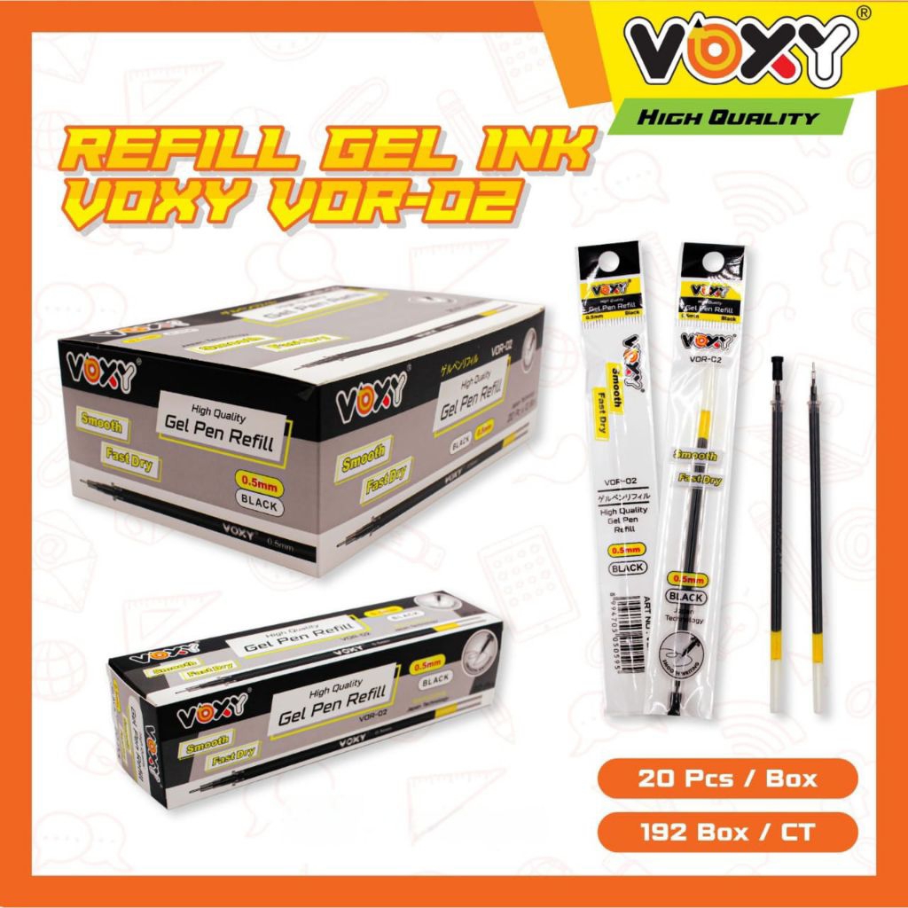 

Isi Pulpen Refill Pulpen Cair Hitam Voxy (20pcs)