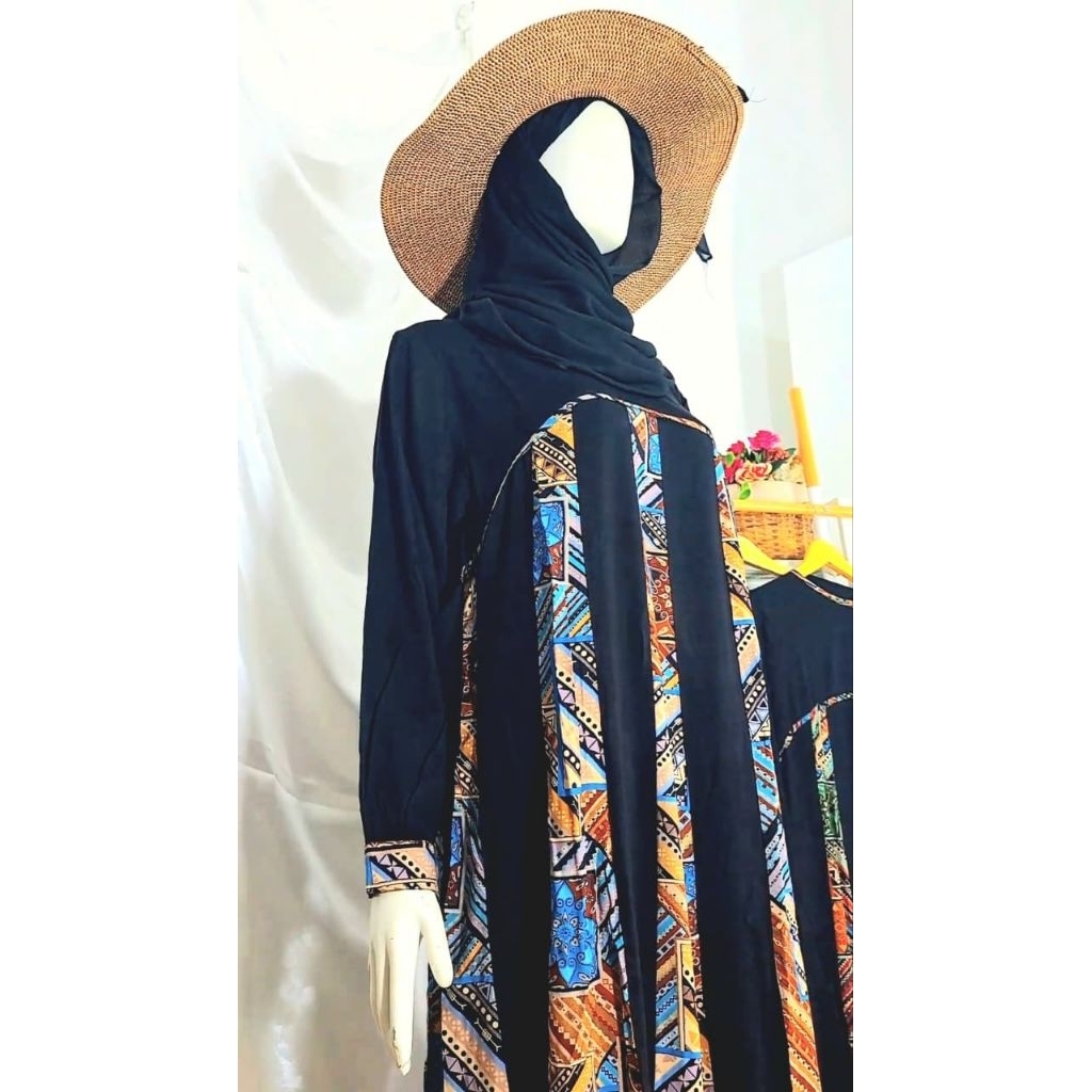 Gamis Rayon Twill Adem Motif