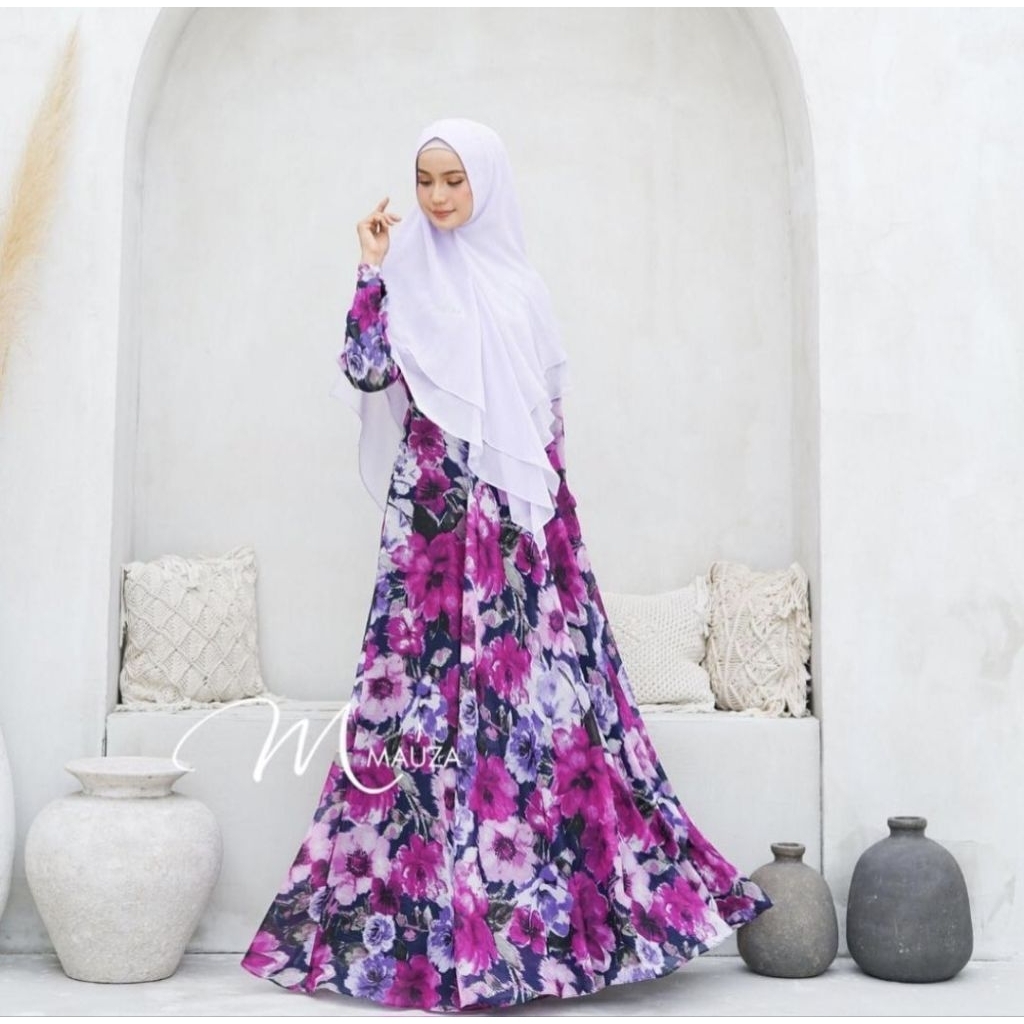 Gamis Mauza Syari | Dress Ungu By Mauza Syari