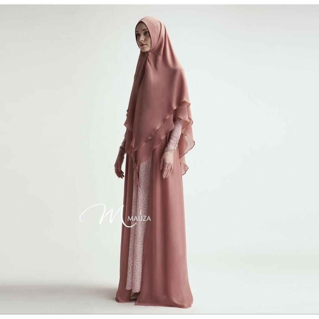 Gamis Mauza Syari | Dress Adair Pink by Mauza Syari
