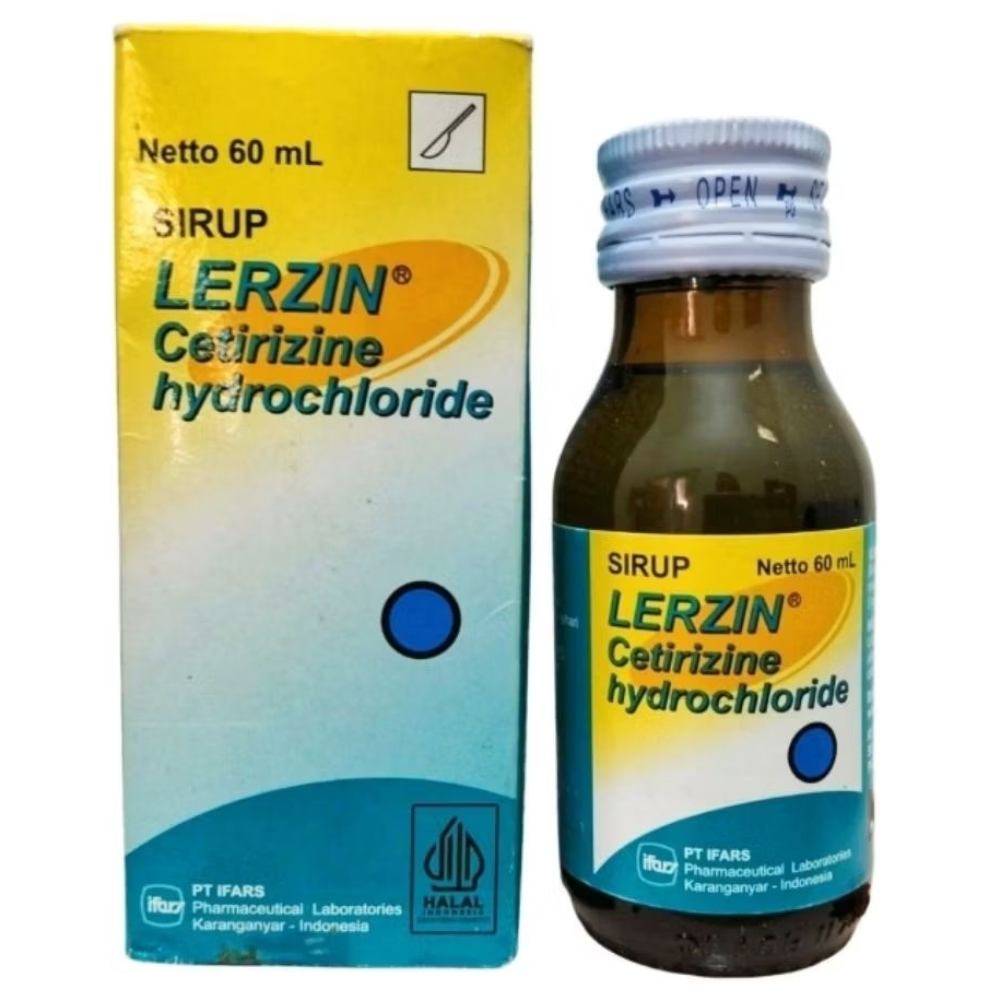 LERZIN Sirup - Cetirizine Hydrochloride 5mg /5ml (60ml)