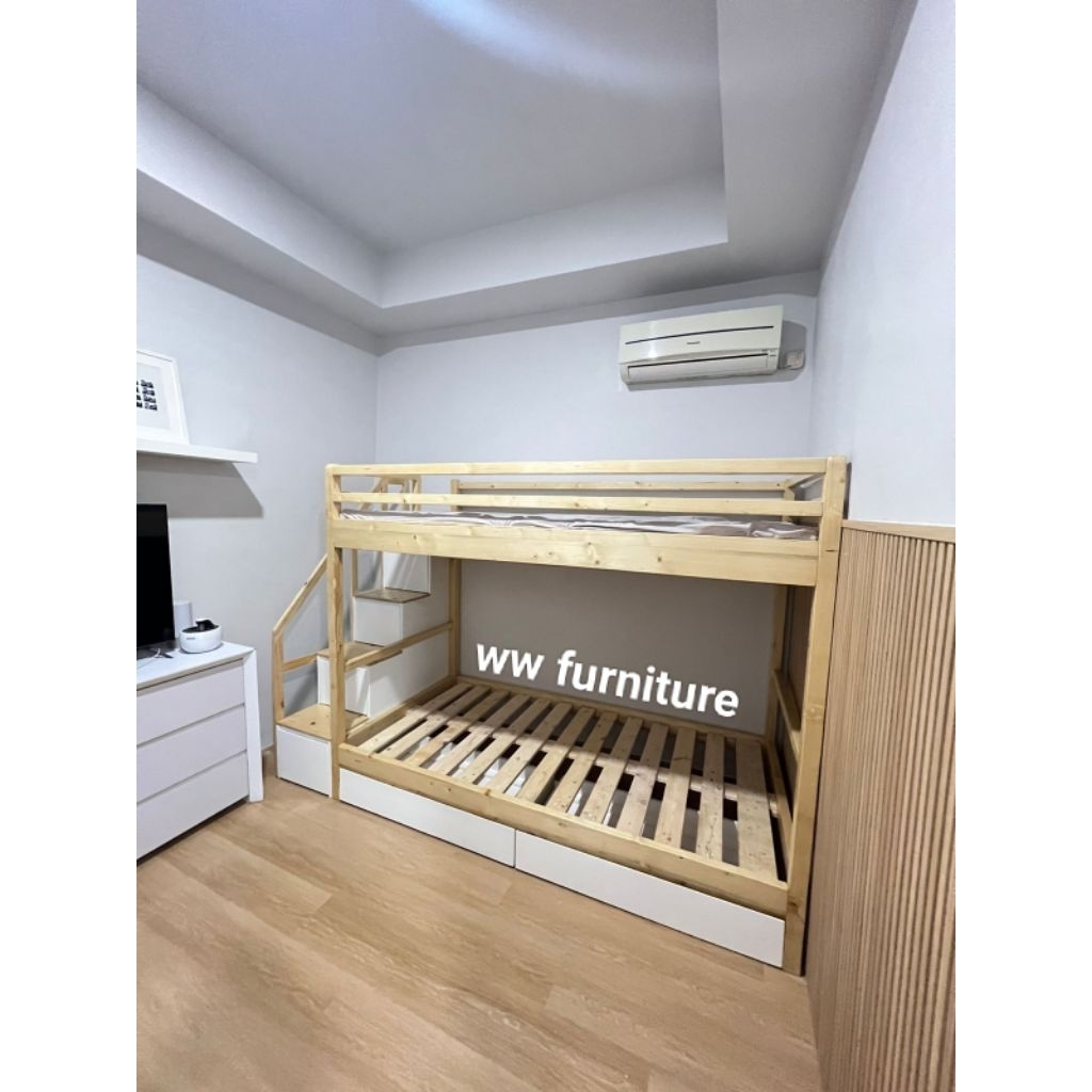 tempat tidur tingkat size 100x200x180