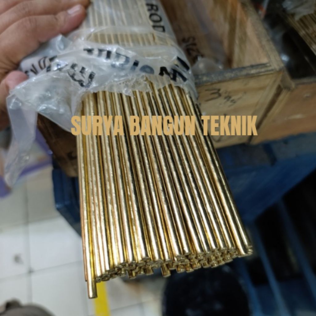Kawat las kuningan 2,5mm x 1 meter merk EIKO