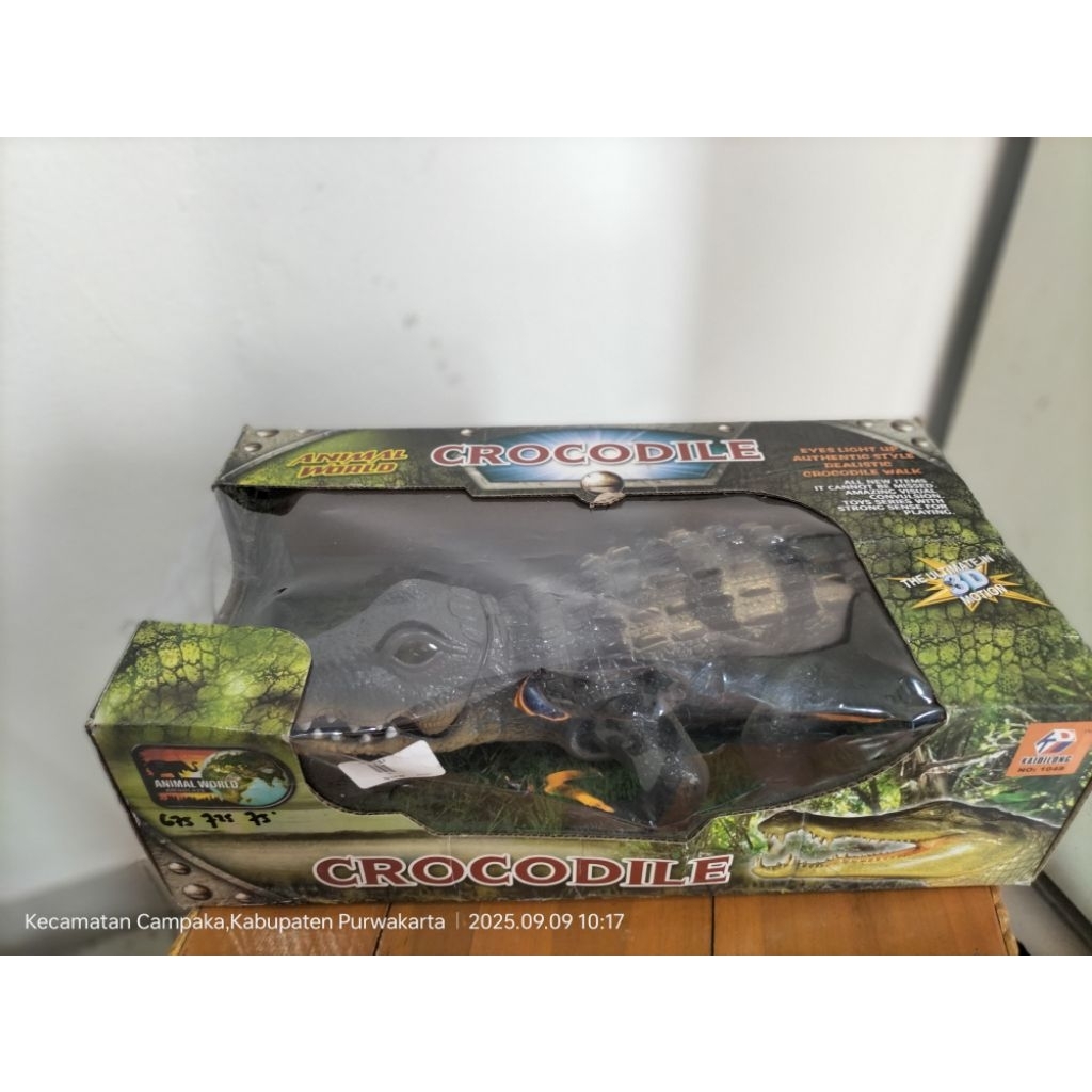 Mainan Buaya Baterai bisa jalan dan ada lampu