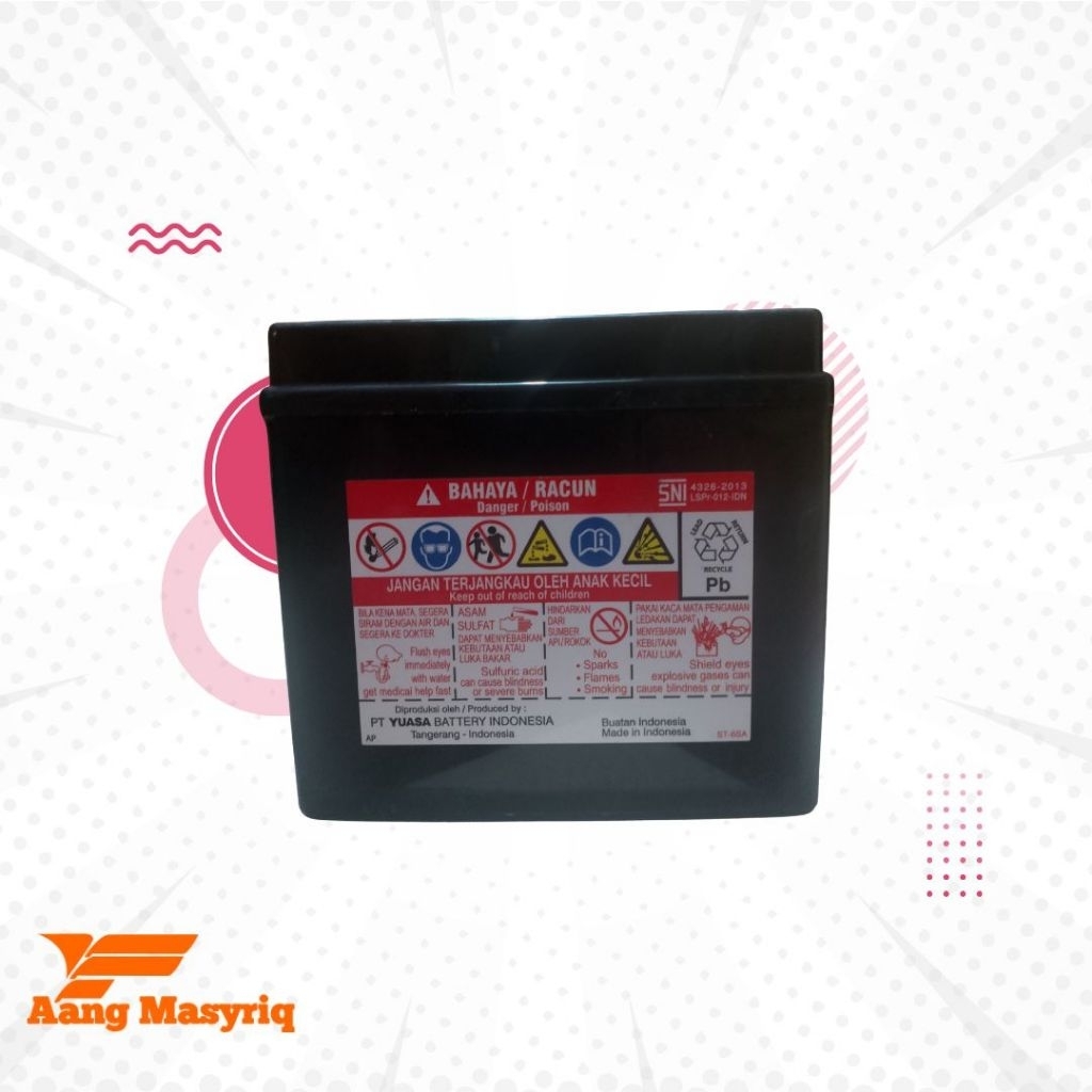 Aki motor yuasa Yt26v bekas mati