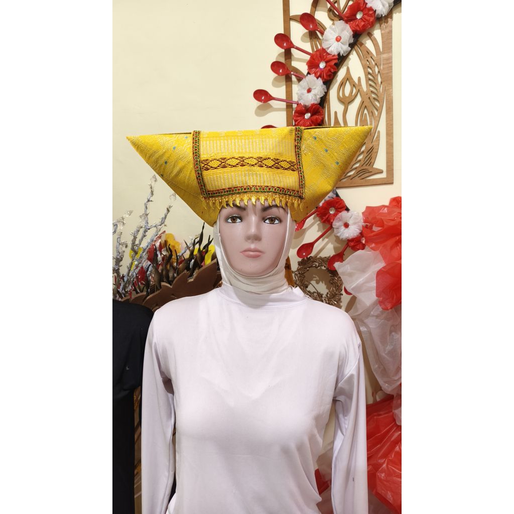 topi tanduk Minangkabau, mahkota minang, tanduk minang, aksesoris minang