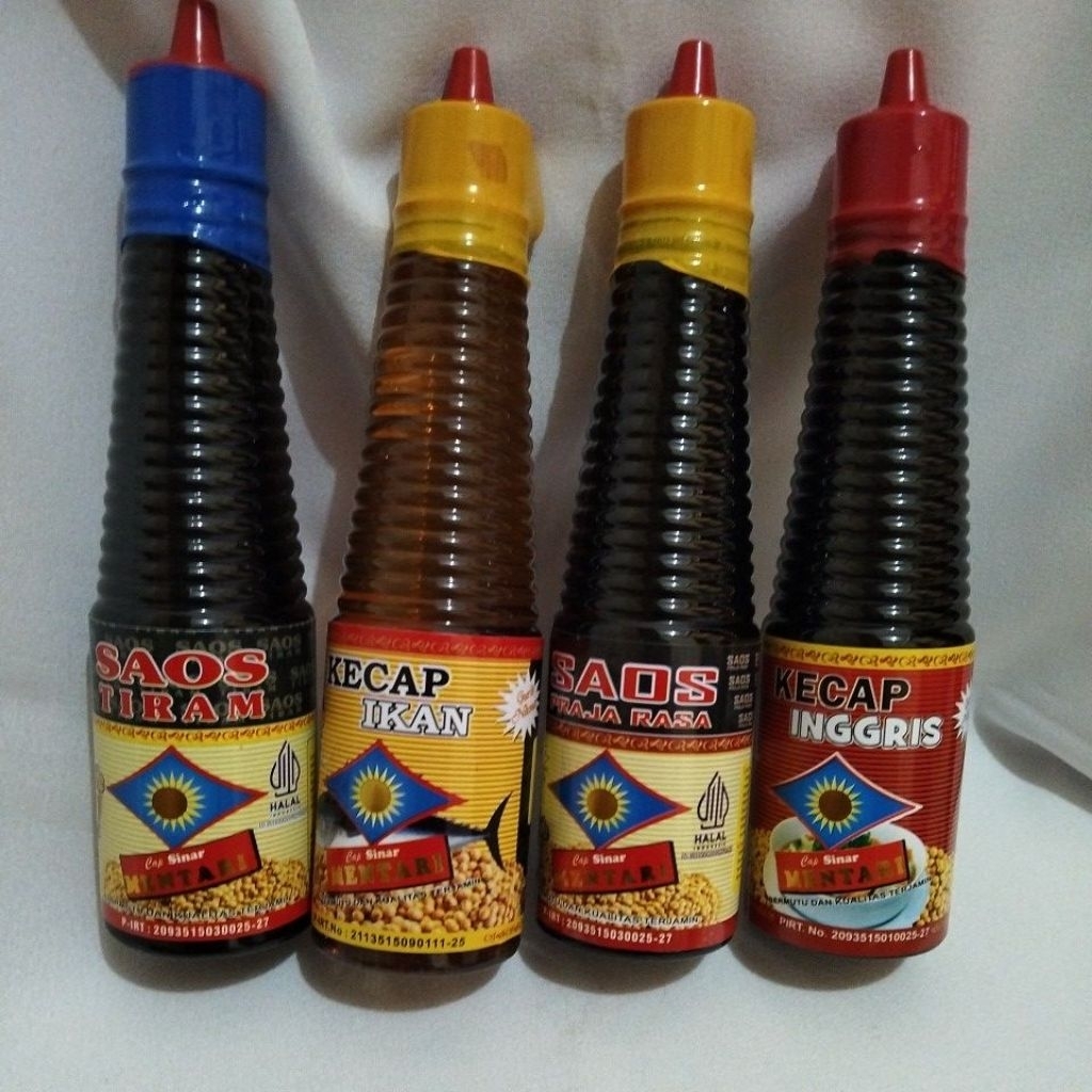 

paket 4 (kecap ikan,kecap inggris,saos prajarasa,saos tiram)