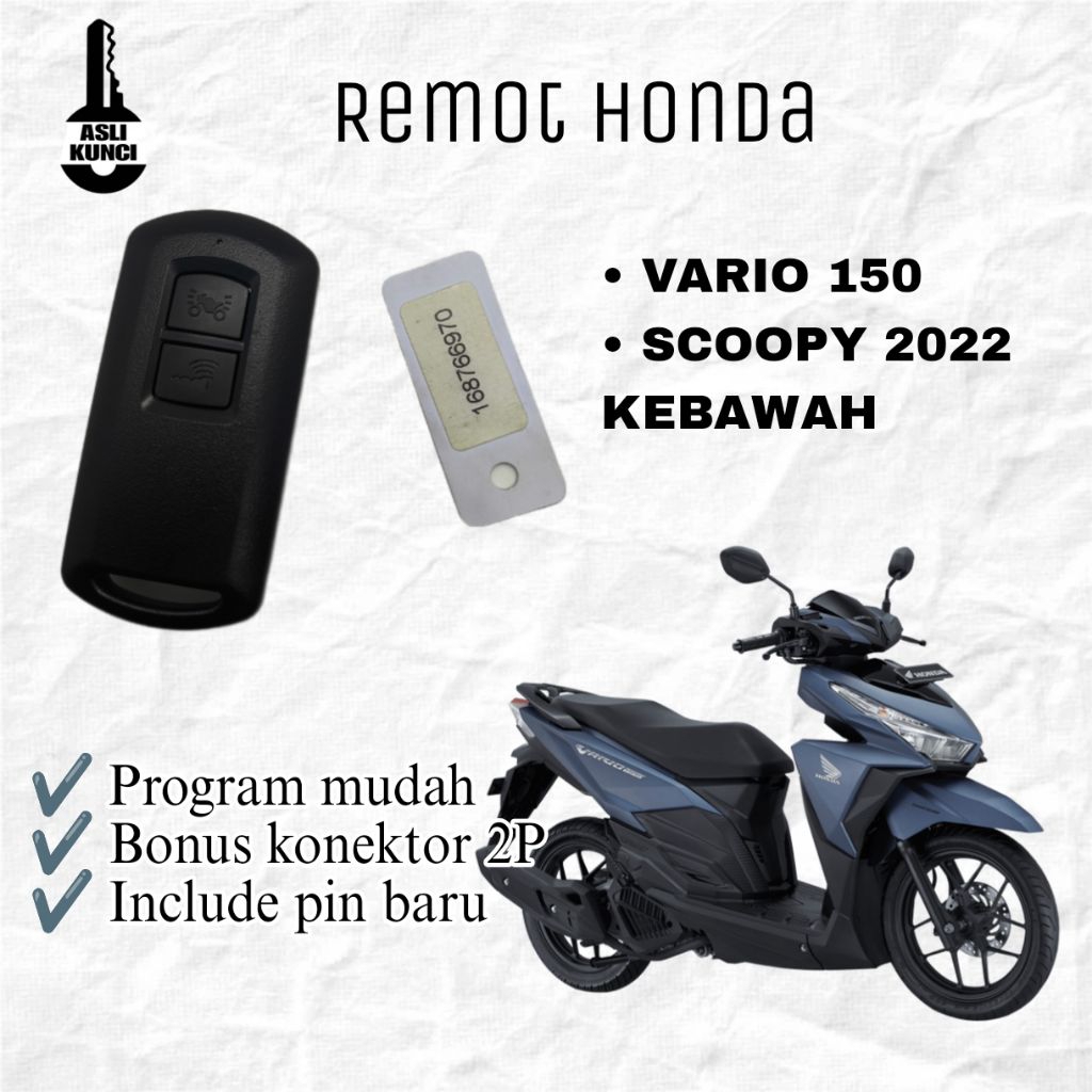 Remot Keyless Vario 150. Keyless Scoopy. Remot Keyless motor