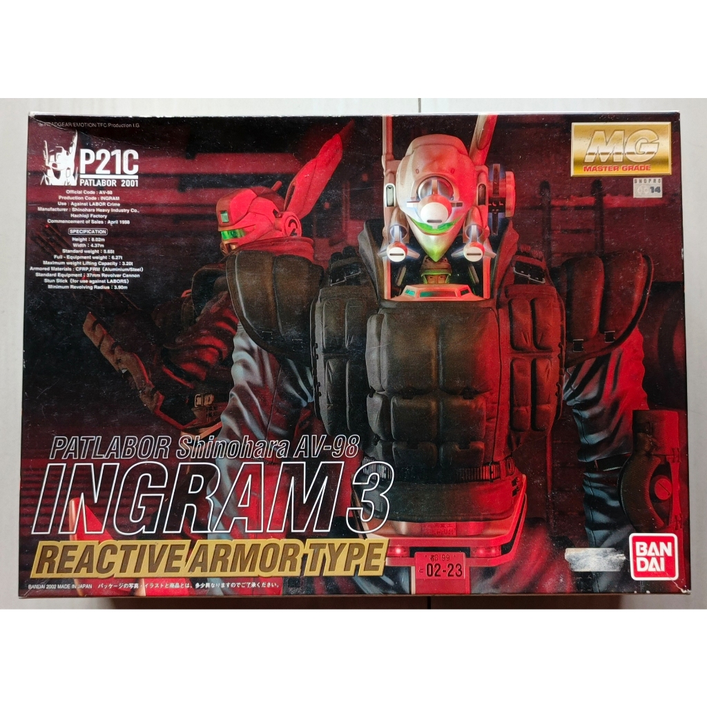 Bandai MG Patlabor Shinohara AV-98 Ingram 3 Reactive Armor Type