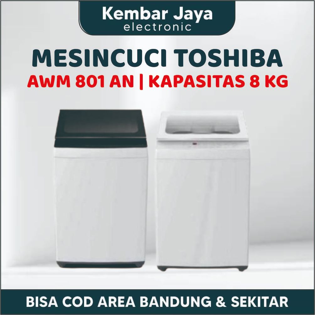 MESIN CUCI TOSHIBA TOSHIBA AWM 801 KAPASITAS 8 KG