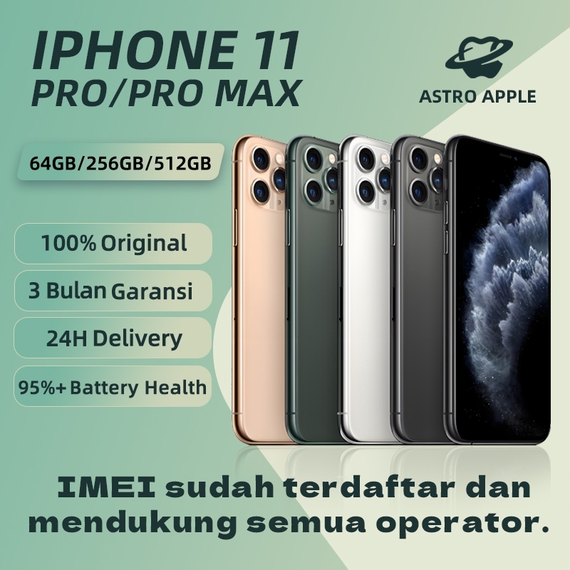 IBOX iPhone 11 Pro / iPhone 11 Pro MAX 64GB 256GB IMEI Terdaftar Tangan Kedua 100%ORI Fulset Kondisi