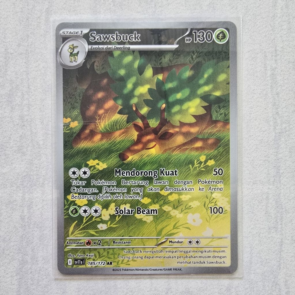 Sawsbuck AR Seri Hitam Putih sv11s 185/172 - Kartu Pokemon TCG Indonesia