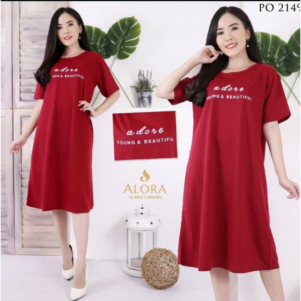 Dress Santai Dress Pendek Wanita Daster Kaos Ld 120