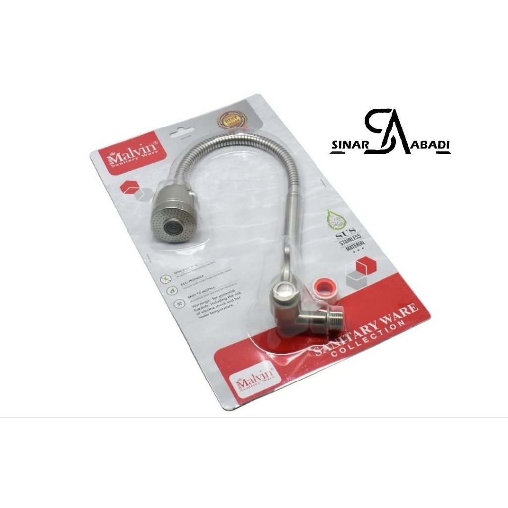 KERAN CUCI PIRING  MALVIN KRAN ANGSA/SOANG FLEKSIBEL/FLEKXIBEL DAPUR CUCI PIRING 1/2"