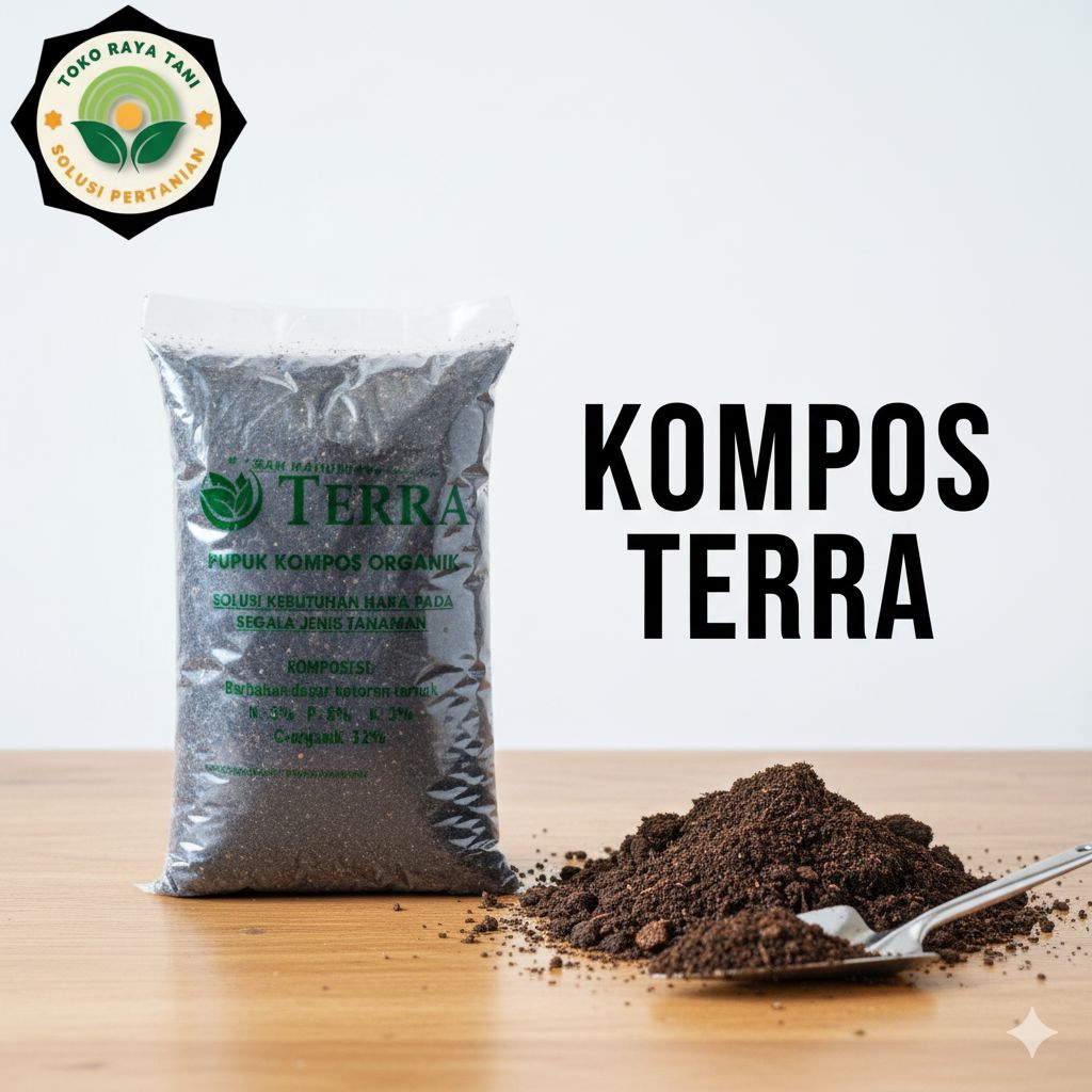 Kompos Terra kemasan 1kg pupuk organik media tanam kotoran hewan