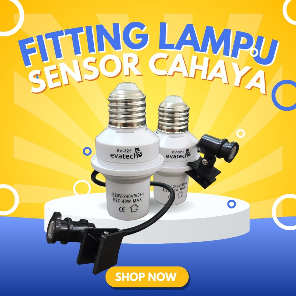 FITTING SENSOR CAHAYA OTOMATIS/FITTING LAMPU CAHAYA OTOMATIS MATI SAAT TERANG DAN NYALA SAAT GELAP