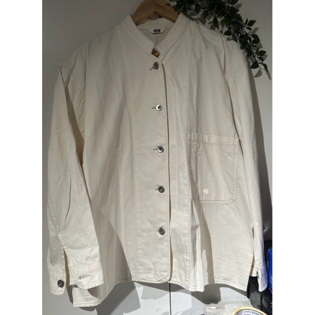 Uniqlo Jacket White Denim