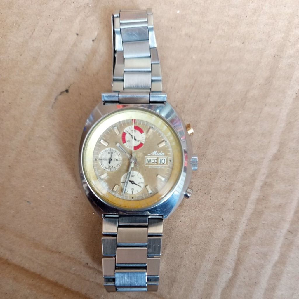 jam Mido otomatis chrono vintage full original bekas