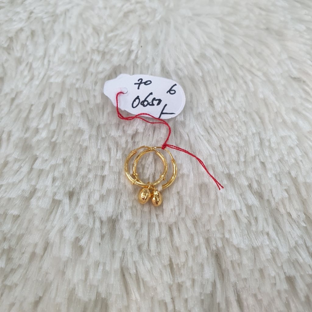 anting gipsy anak emas kadar 70% berat 0,65gram