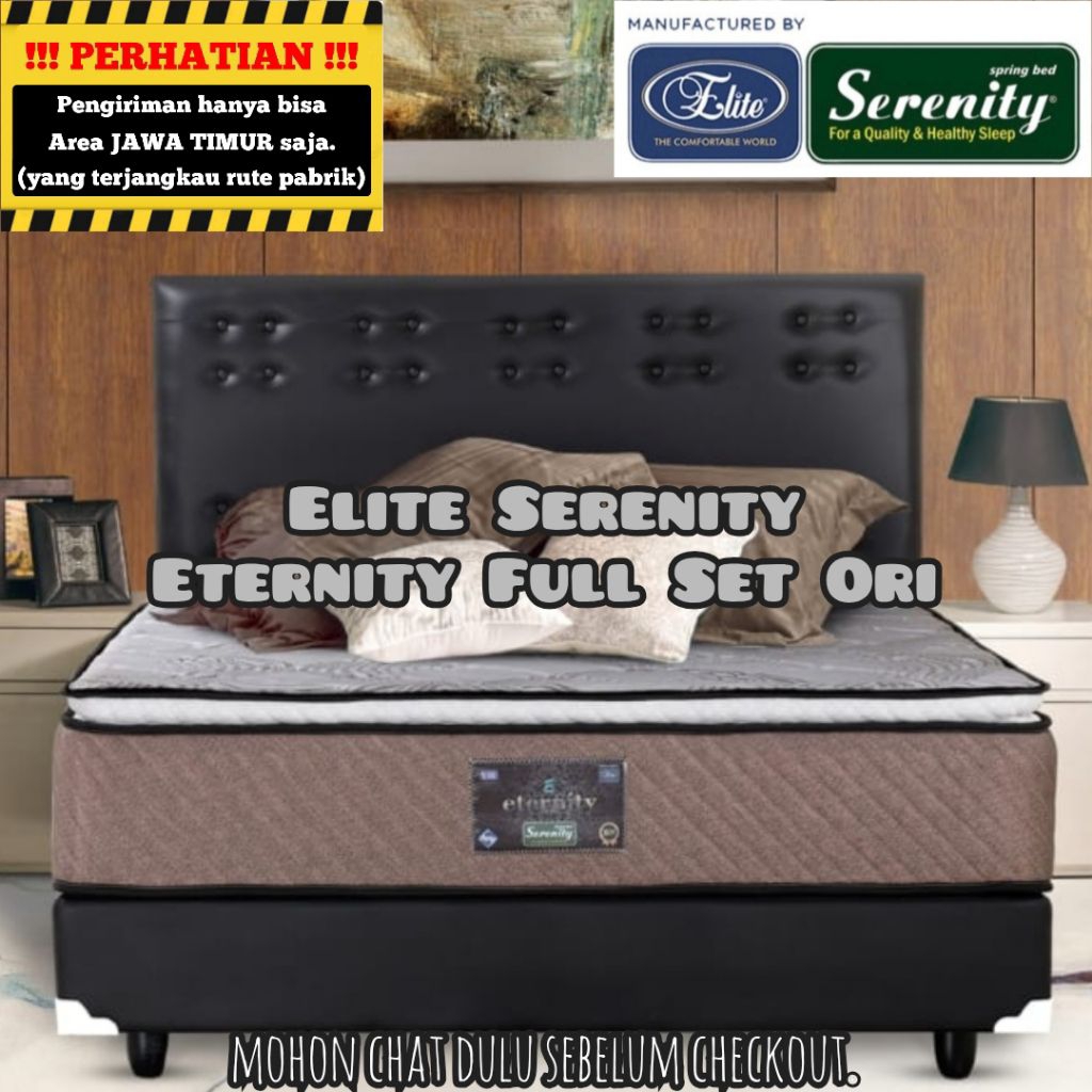TFRS. Full Set Ori + Springbed Elite Serenity Eternity ( Kasur + Divan Sandaran Ori Serenity ) 120 /