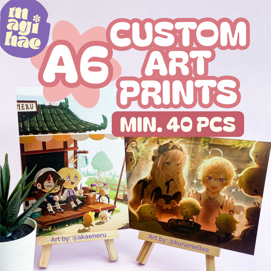 

[Min. 40pcs] Cetak Art Print A6 Custom / Print Poster Foto Gambar Murah Kertas Art Carton Jasmine Hologram Laminasi