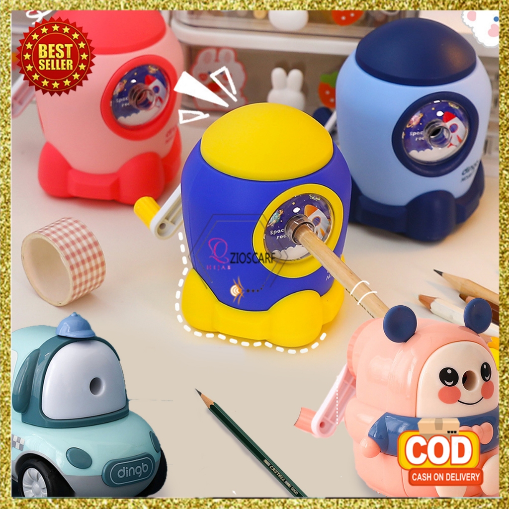 

Rautan Serutan Pensil Putar Model Kartun Lucu Sharpener Anti Slip Perlengkapan Sekolah Anak Kekinian