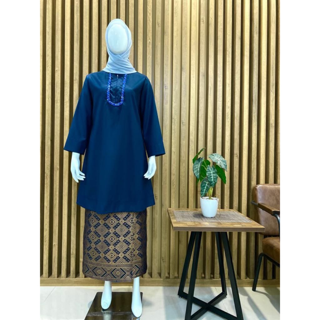 stelan tunik toyobo, stelan tunik busui, tunik batu payet, toyobo fodu